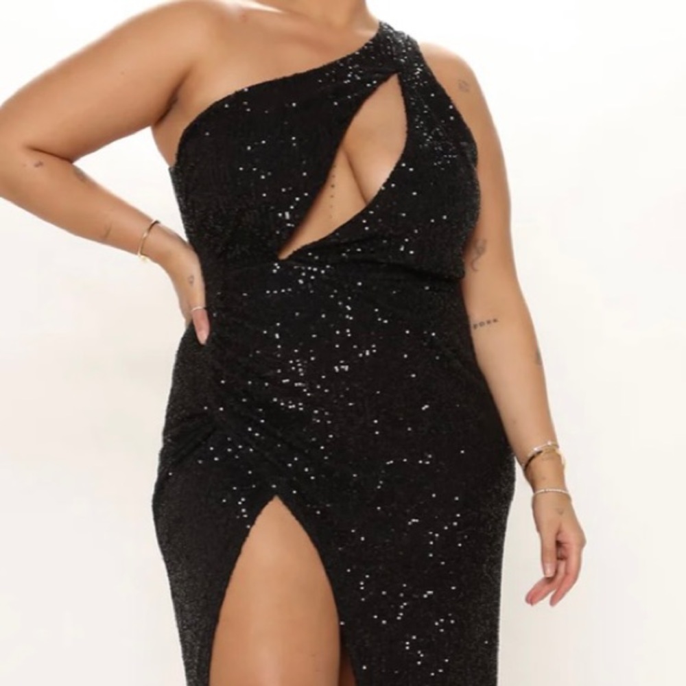 Black sequin maxi